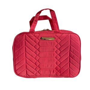 AIMEE KESTENBERG Jenna Hanging Toiletry Travel Bag In Bright Pink Compartments